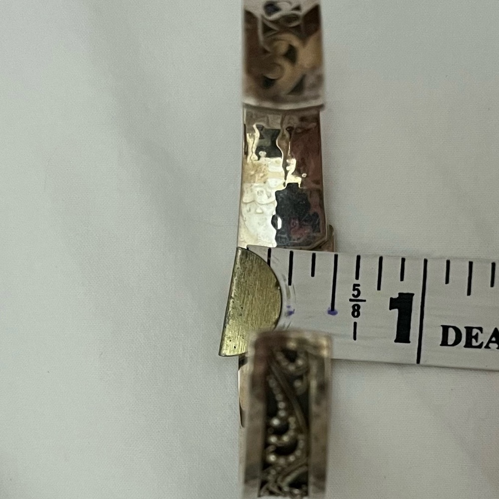 Vintage Sterling Silver Cuff Bracelet have Granulated Details Retired Lois Hill - Picture 14 of 15